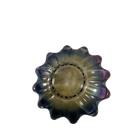 VTG Federal Glass Celestial Iridescent Art Glass Trinket Dish Candy Snack Bowl - Picture 6 of 7